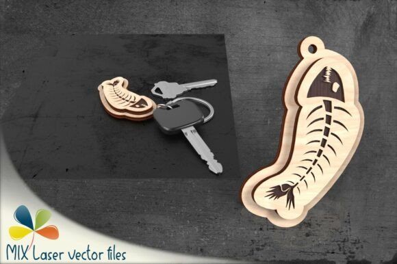 Download Classic Fishbone Key Fob – Laser Cut - Key Collection