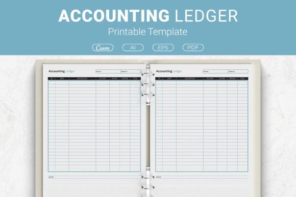 Download Accounting Ledger Printable Template - Accounting Collection