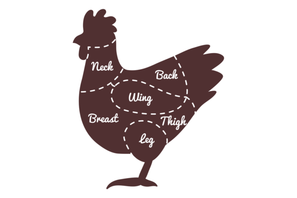 Download Chicken Butcher Diagram. Rooster Silhoue - Diagram Collection