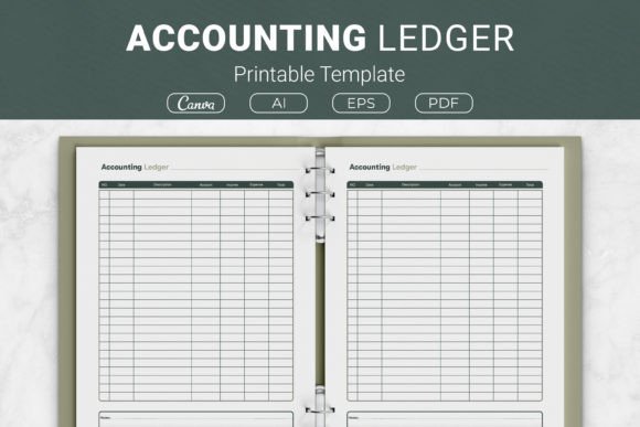Download Accounting Ledger Printable Template - Accounting Collection